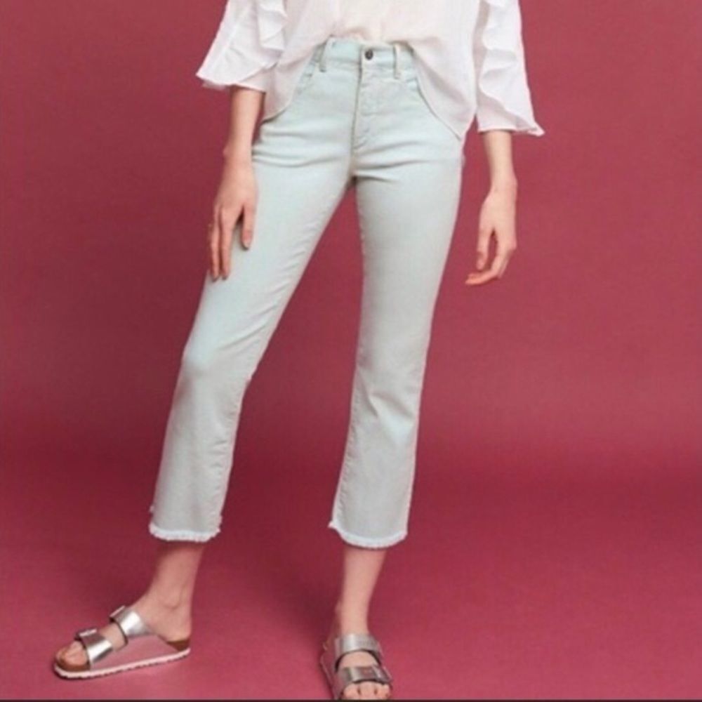Anthropologie pilcro mint colored script jeans‎